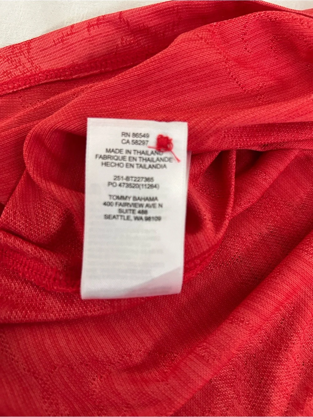 Men’s Tommy Bahama Polo Island Zone Shirt Red Flash Comfort & Cool Size XLT NWT